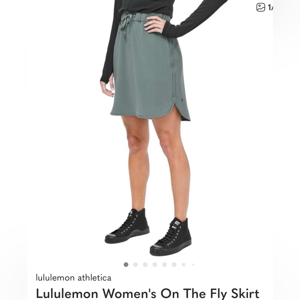 Like new Lululemon Athletica, On the Fly active skirt sage green size 8–29 - Picture 5 of 6